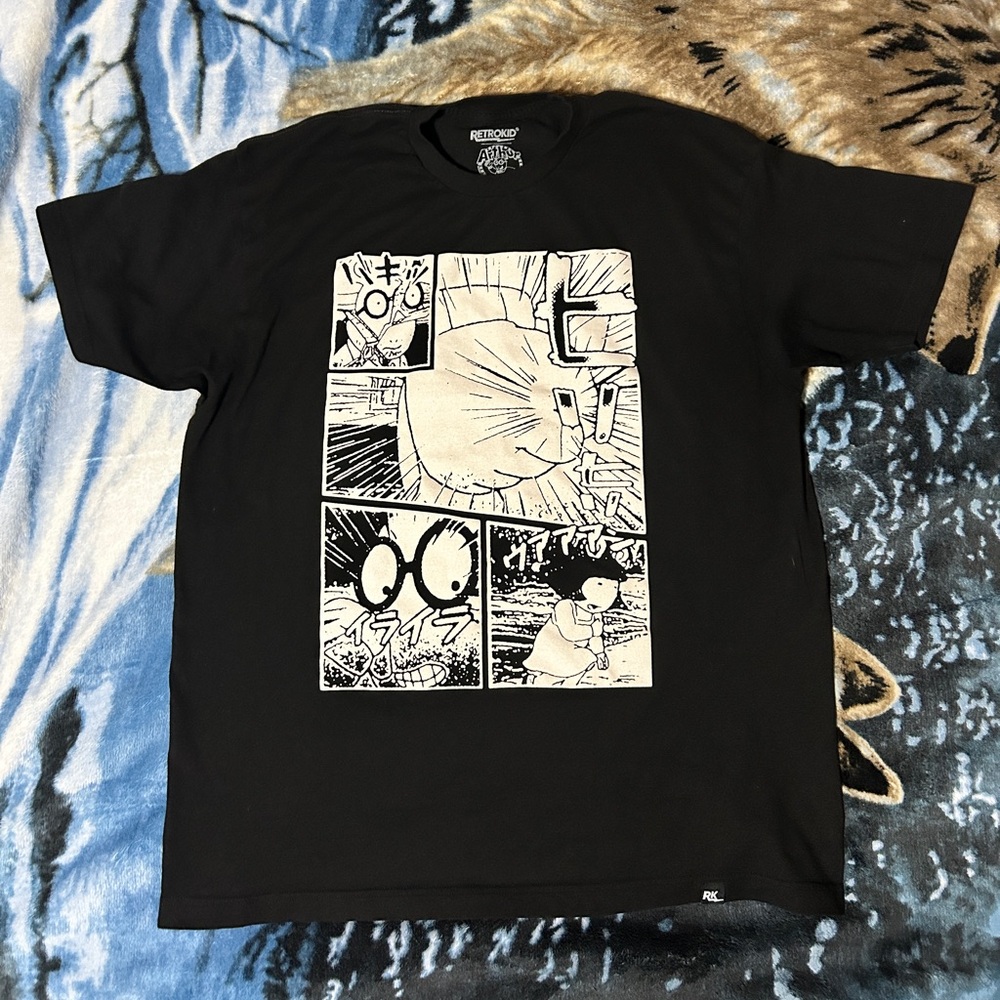 RETRO KID Arthur Clenching Fist Meme Graphic Tee Shirt